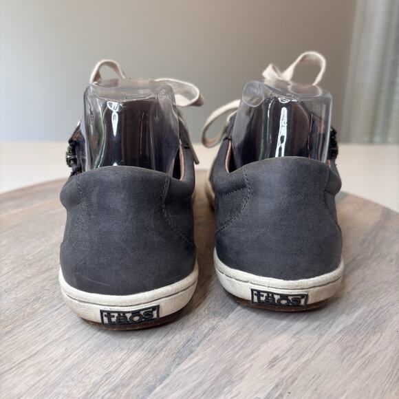 Taos Plim Soul Black Leather Lace Up Sneakers Women’s Size 7.5 - Picture 4 of 11